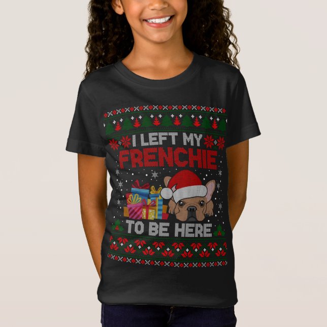 Camiseta Frenchie Ugly Christmas Funny Frenchie Dog Ugly Xm (Frente)