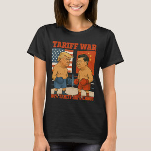 Camiseta Frente à Guerra Tarifária Trump Vs Xi Jinping Boxi