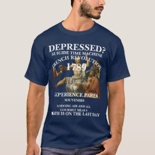 CAMISETA FRENTE À REVOLUÇÃO FRANCESA MÁQUINA DO TEMPO FÉRIA