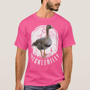 Camiseta Frente branca de Speck de caça de ganso-galinha