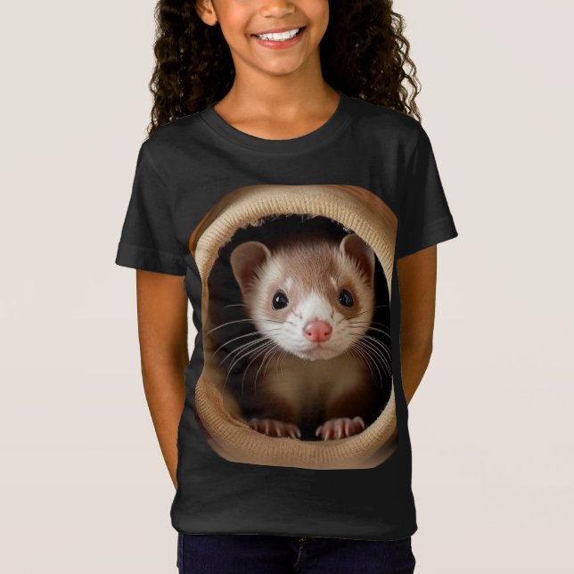 Camiseta Frente de Ferreto de Bebê - Furões Bonitos (Frente)