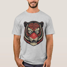 Camiseta Frente de Tigre Tribal Fierce