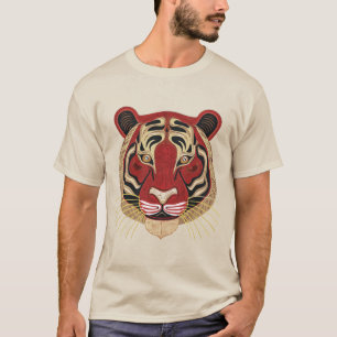 Camiseta Frente de Tigre Tribal Fierce