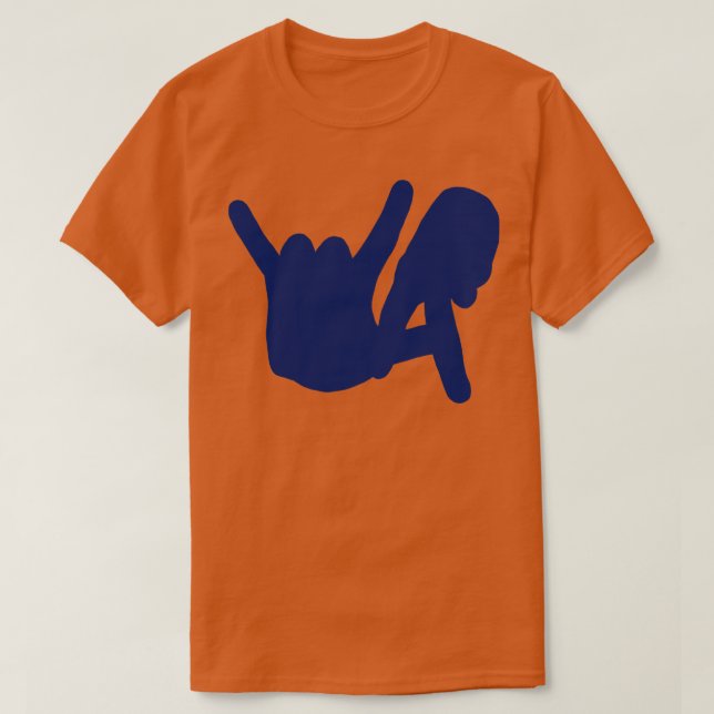 Camiseta Frente e Trás LA Rocks Azul de Silhouette (Frente do Design)