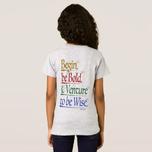 Camiseta Frente e Trás - Magia Horace Cita Slim de Meninas