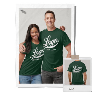 Camiseta Frente +impressão traseira. Logótipo comercial Mul