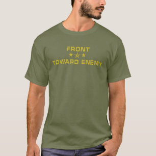 Camiseta Frente Para O Inimigo Militar Engraçado Mina Claym