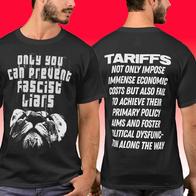 Camiseta Frente Política Anti-Trump-Capitalista (Resist-Fascists-Anti-Trump-Tariffs-Political Dysfunction Economic Cost-Leftist-Liberal-Progressive)