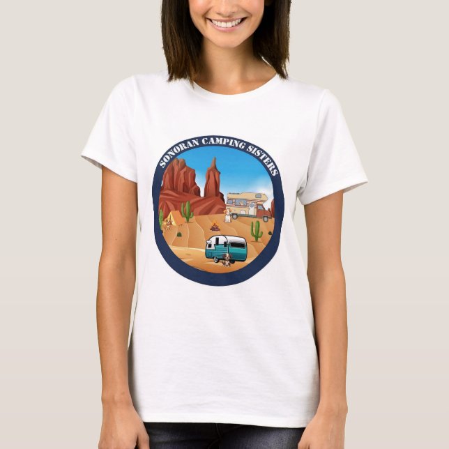 Camiseta Frente Sonoran Camping Sisters (Frente)