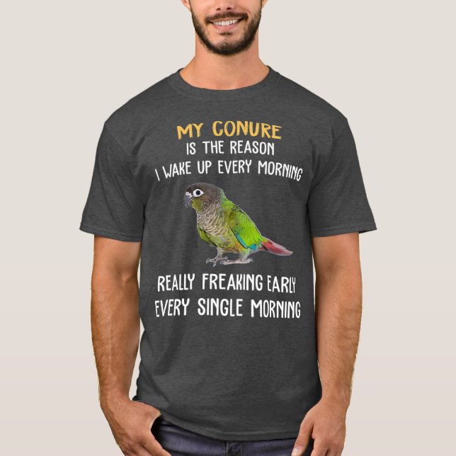 Camiseta Frente Verde Acordar de Conure Precoce (Frente)
