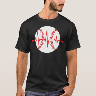 Camiseta Frequência de Batimento Cardíaco Vermelho de Beise