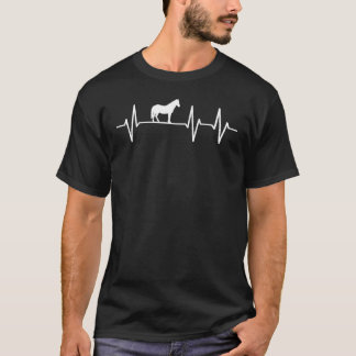 Camiseta Frequência De Corrida De Cavalo Do Pulso Cardíaco