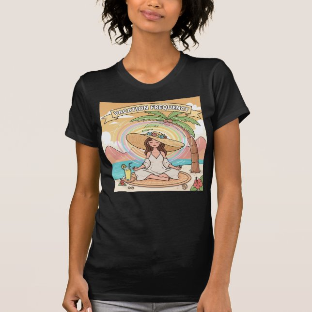 Camiseta Frequência de Férias - Vibrações Felizes (Frente)