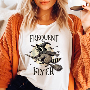 Camiseta Frequent Flyer Vintage Guaxinim Halloween