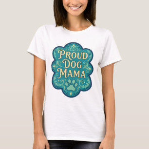 Camiseta Fresco Amarelo MAMÃE ORGULHOSA DE CÃO Design Moder