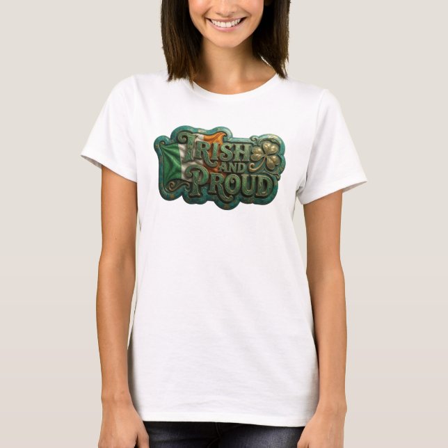Camiseta Fresh Gold IRISH AND PROUD Statement (Frente)