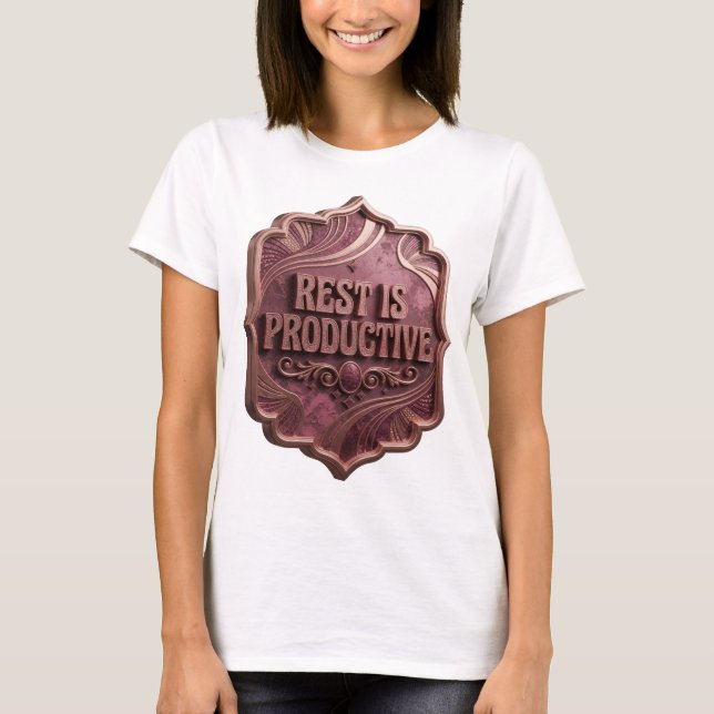 Camiseta Fresh Gold REST É PRODUTIVO Statement (Frente)