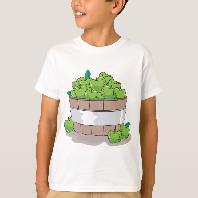 Camiseta Fresh Green Apple Harvest Barrel Granny Smith (Frente)