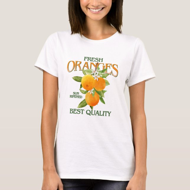 Camiseta Fresh Oranges - Best Quality (Frente)