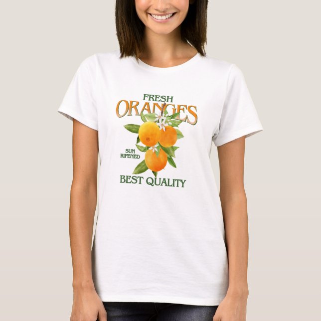 Camiseta Fresh Oranges - Best Quality (Frente)