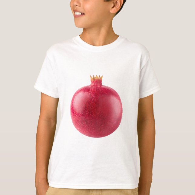 Camiseta Fresh Whole Red Pomegranate Fruit Healthy Food Art (Frente)