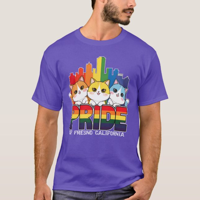Camiseta Fresno Cidade Califórnia EUA retrô (Frente)