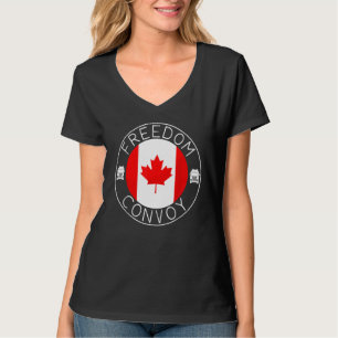Camiseta Fret Convoy 2022 - Canadian Trucker Maple Leaf