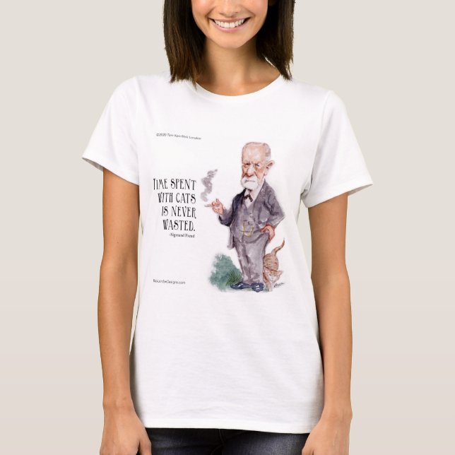 Camiseta Freud & Cote Sobre As Mulheres De Gatos (Frente)