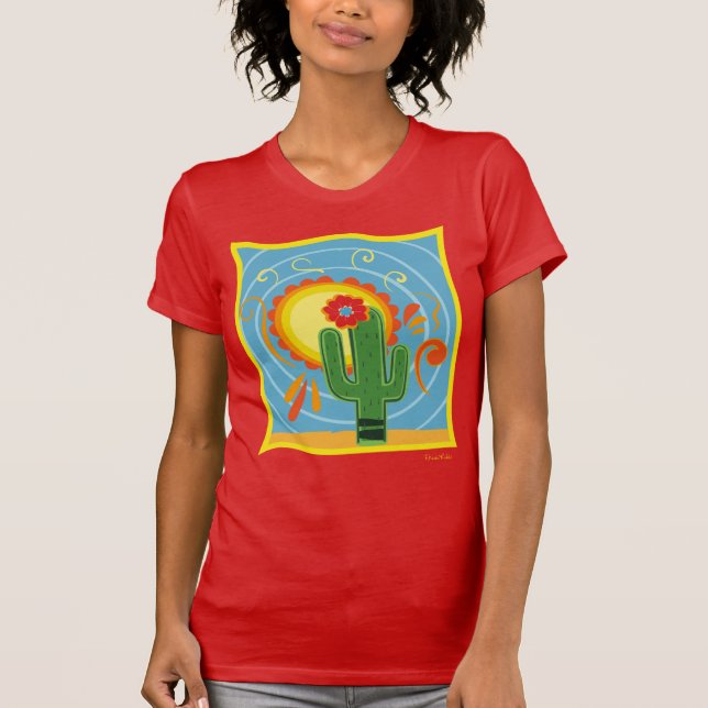 Camiseta Frida Kahlo Cactus Graphic (Frente)