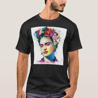 Camiseta Frida Kahlo Chiffon Cópia Essencial do Camisa-T