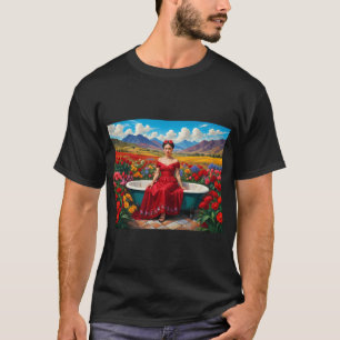 Camiseta Frida Kahlo flores silvestres