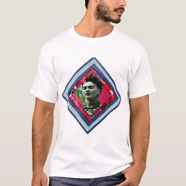 Camiseta Frida Kahlo Retro Denim Diamond (Frente)