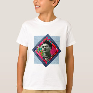 Camiseta Frida Kahlo Retro Pink Denim