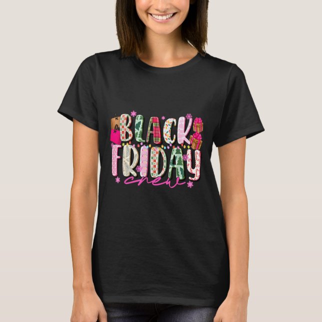 Camiseta Friday Shopng Crew Christmas Lights Black Shopng F (Frente)