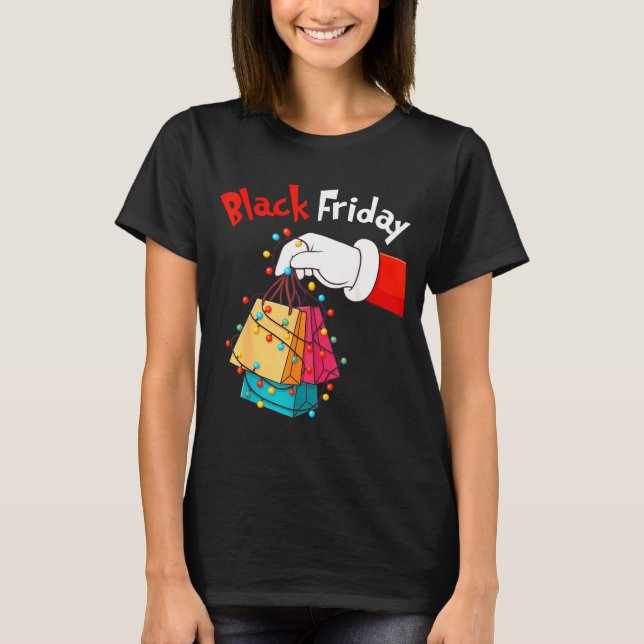 Camiseta Friday Shopng Squad Christmas Black Shopng Family  (Frente)