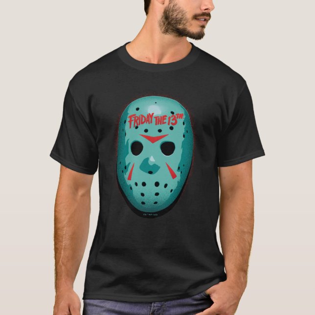 Camiseta Friday the 13th | Blue Hockey Mask Graphic (Frente)