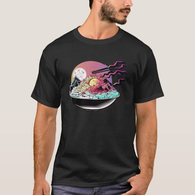 Camiseta Fried Rice Synthwave 80s Retrowave Aesthetic  1 (Frente)