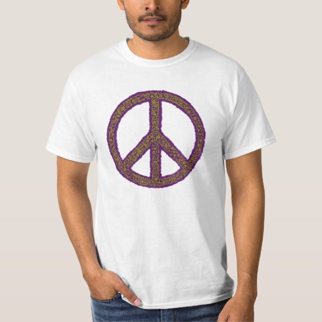 Camiseta Friedenszeichen lila (Frente)