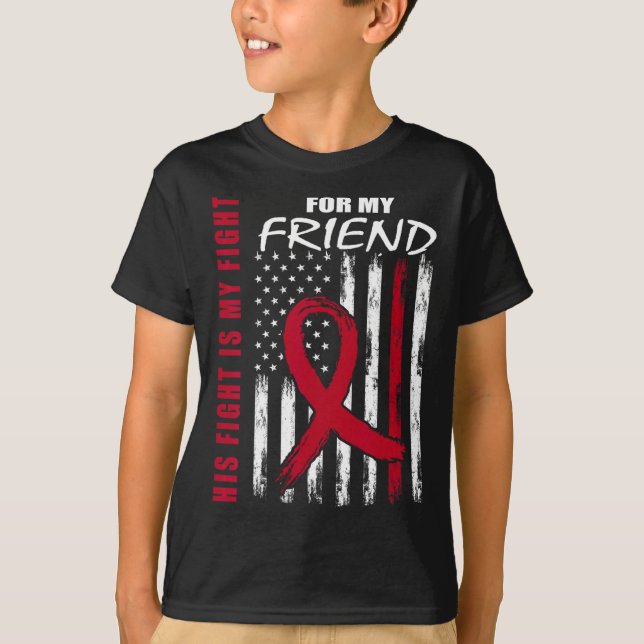 Camiseta Friend Multiple Myeloma Awareness American Flag Pr (Frente)