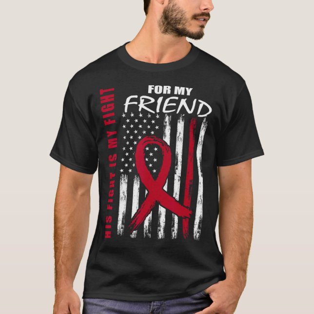 Camiseta Friend Multiple Myeloma Awareness American Flag Pr (Frente)