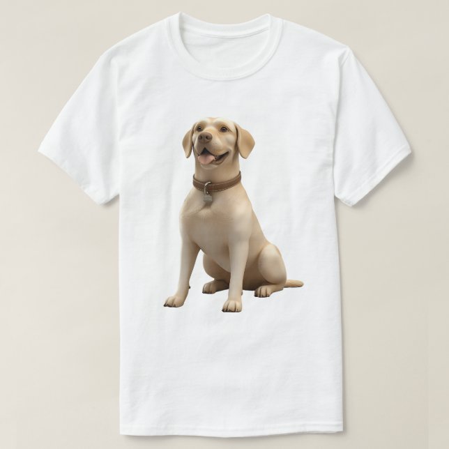 Camiseta Friendly Labrador Retriever Cartoon (Frente do Design)