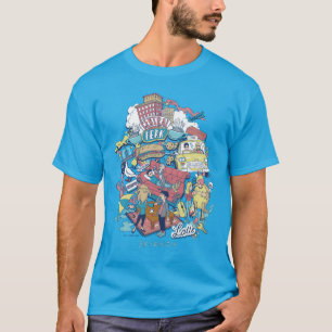 Camiseta FRIENDS™ Colagem de Desenhos Animados