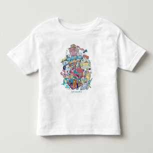 Camiseta FRIENDS™ Colagem de Desenhos Animados