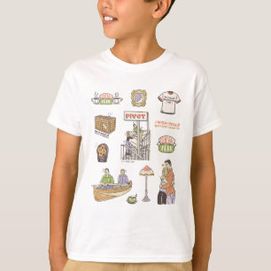 Camiseta FRIENDS™   Ícones Desenho Animado