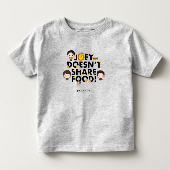 Camiseta FRIENDS™ | Joey Doesn't Share Food Chibi (Frente)