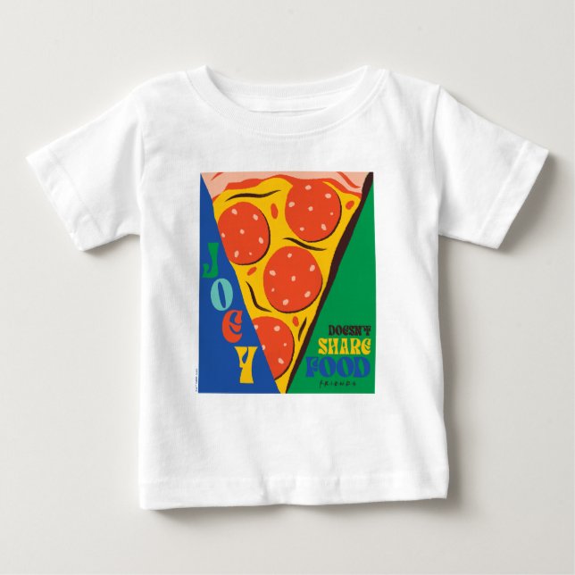 Camiseta FRIENDS™ | Joey Não Divide Comida - Gráfico de Piz (Frente)