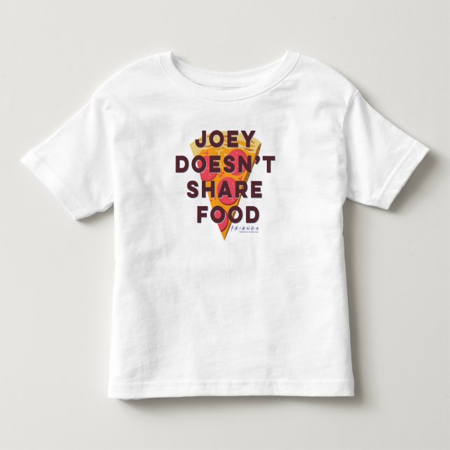 Camiseta FRIENDS™ | Joey Não Divide Comida - Pizza (Frente)