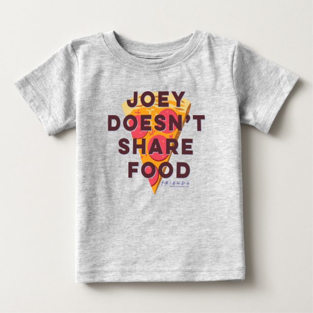 Camiseta FRIENDS™ | Joey Não Divide Comida - Pizza (Frente)