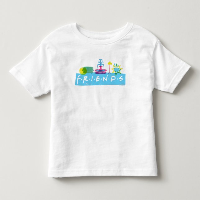 Camiseta FRIENDS™ | Logotipo com Ícones (Frente)