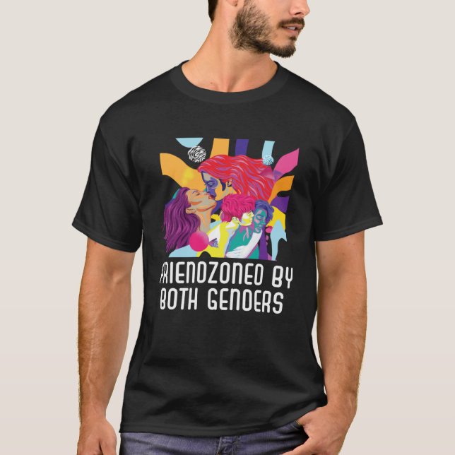 Camiseta Friendzoned by Both Genders Bisexual Pride Bisexua (Frente)